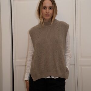 Elegant Dark Sand Vest